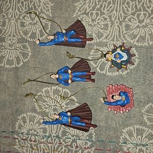 DC Comics Set of 5 Superman Christmas Tree Ornaments